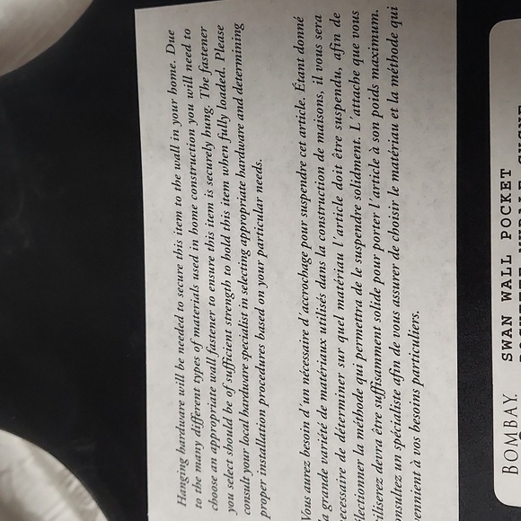 Bombay company swan wall pocket - Picture 4 of 13